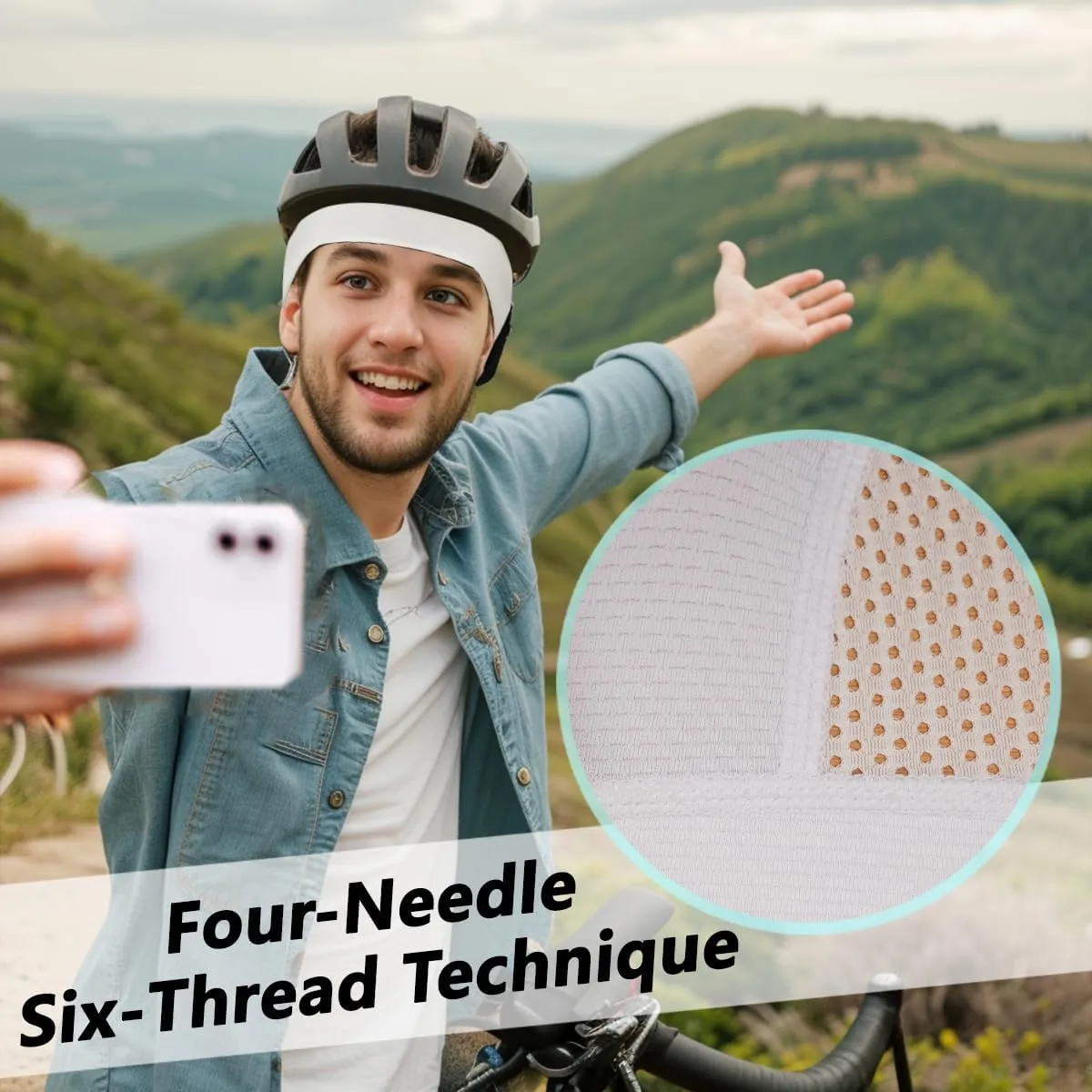 2 Pack Summer Skull Cap Helmet Liner Breathable Cooling Beanie Running Cycling Hat for Men Women