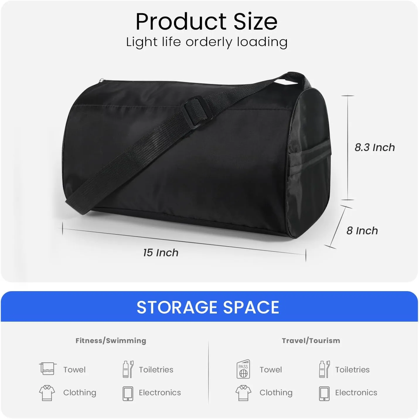 C&F BOGMOST Small Gym Bag for Women & Men,Small Lightweight Duffel Bag Carry On Bags Mini Duffel Travel Bag Waterproof Sports Bags for Workout/Sport/Travel, Brown