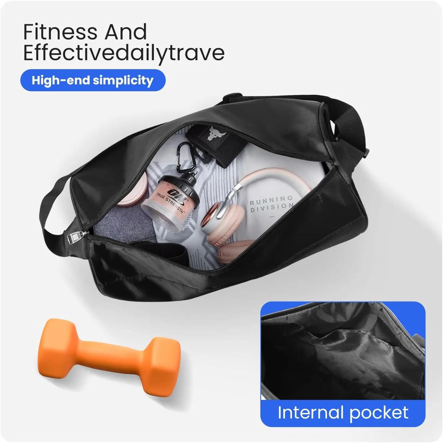 C&F BOGMOST Small Gym Bag for Women & Men,Small Lightweight Duffel Bag Carry On Bags Mini Duffel Travel Bag Waterproof Sports Bags for Workout/Sport/Travel, Deep purple