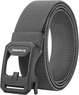 FAIRWIN Ratchet Belt for Men- Tactical Nylon Web Work Golf Belts with Automatic Buckle, Adjustable for Jeans Pants