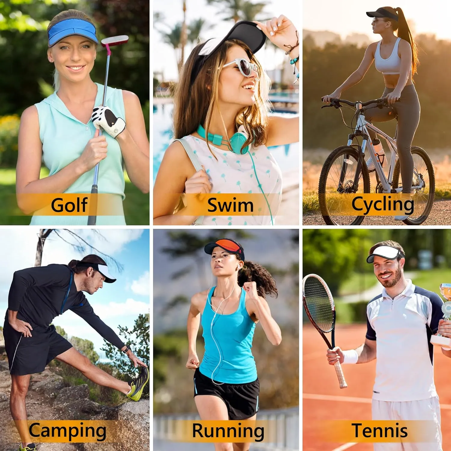 GADIEMKENSD Foldable Sun Visor Hat UPF 50  Lightweight Adjustable