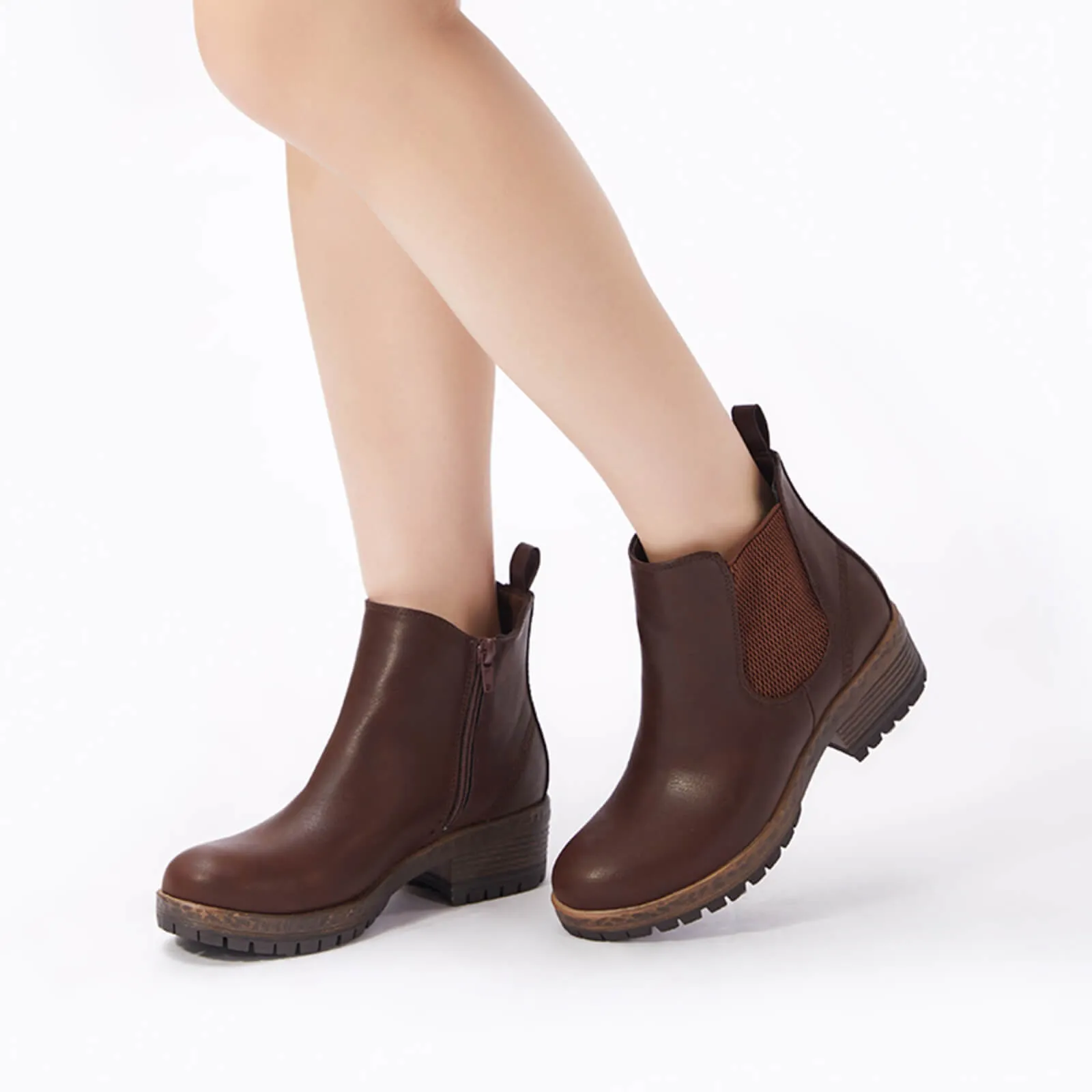 Low Heel Vintage Style Chelsea Ankle Booties