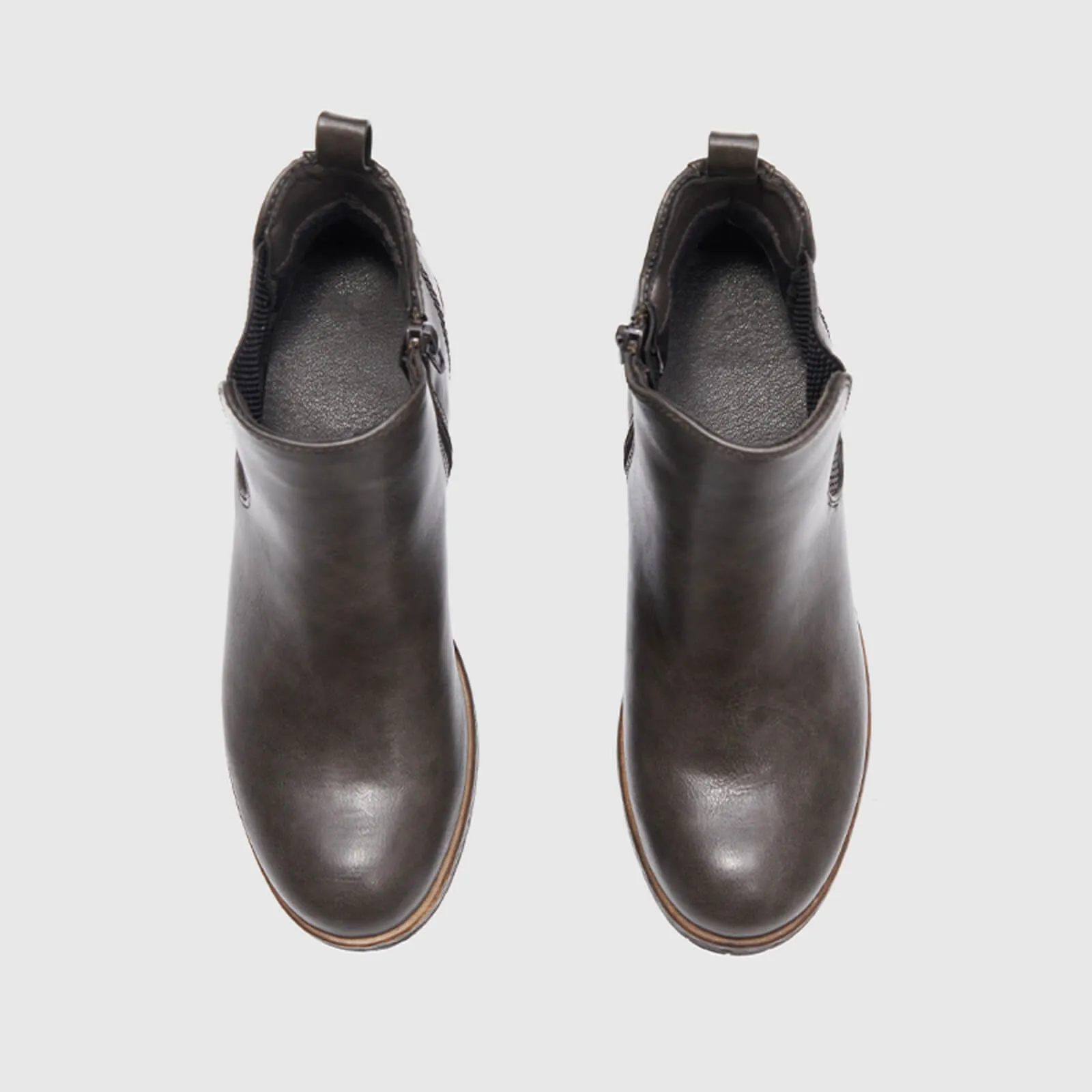 Low Heel Vintage Style Chelsea Ankle Booties