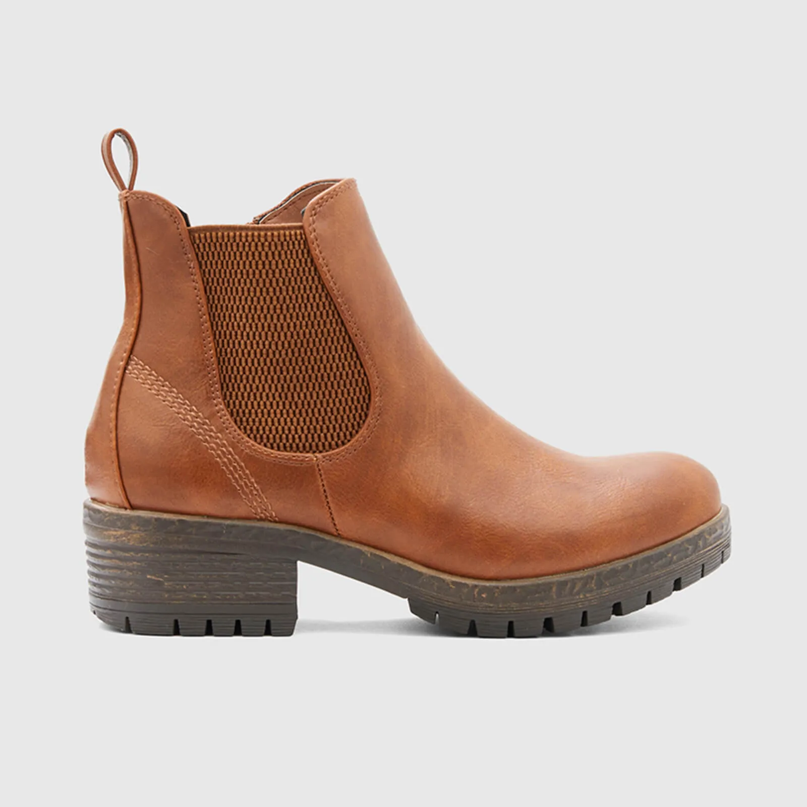 Low Heel Vintage Style Chelsea Ankle Booties