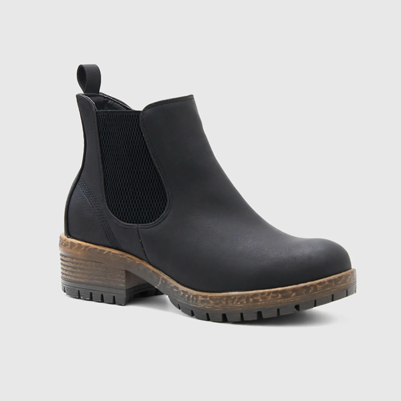Low Heel Vintage Style Chelsea Ankle Booties