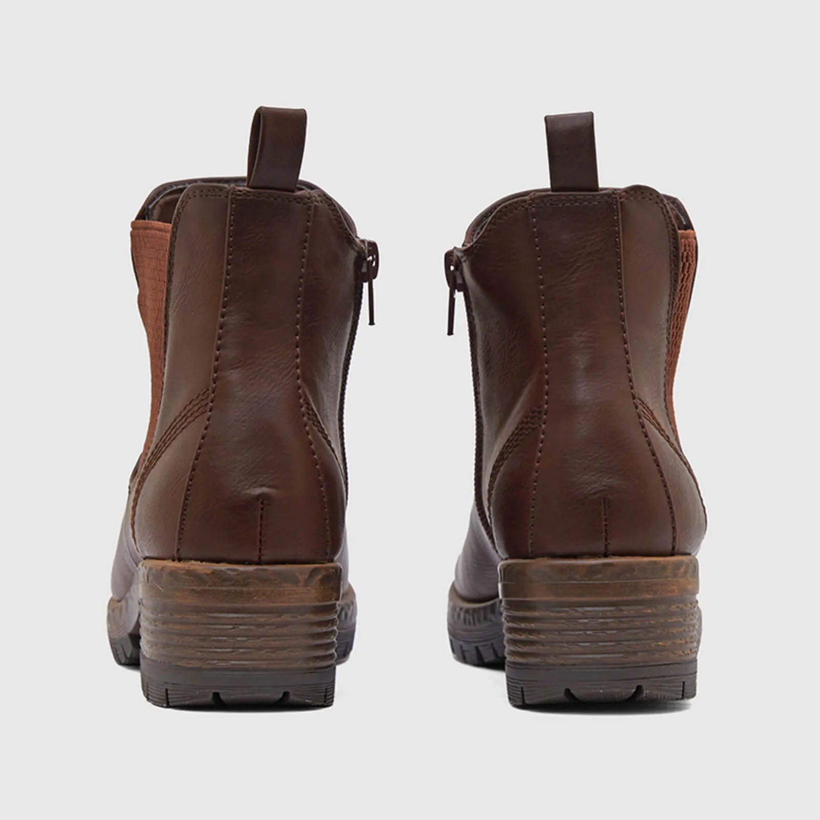 Low Heel Vintage Style Chelsea Ankle Booties