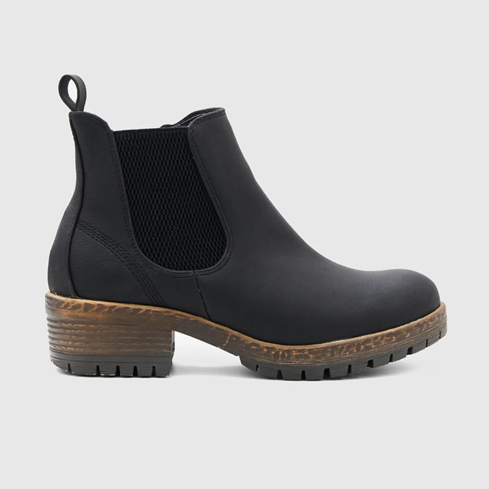 Low Heel Vintage Style Chelsea Ankle Booties