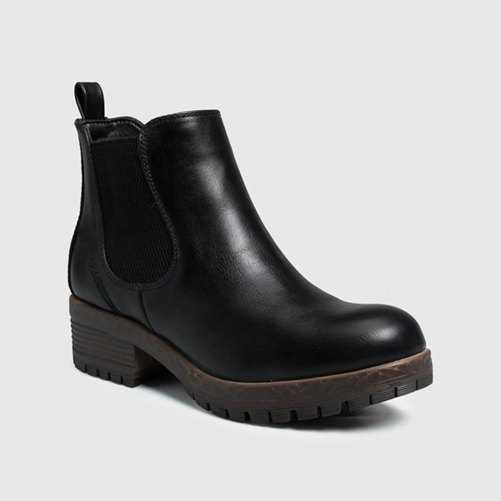 Low Heel Vintage Style Chelsea Ankle Booties