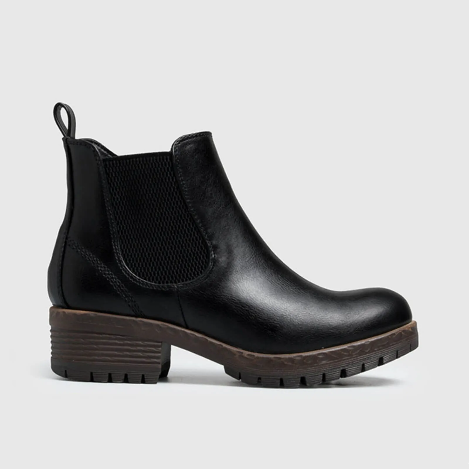 Low Heel Vintage Style Chelsea Ankle Booties