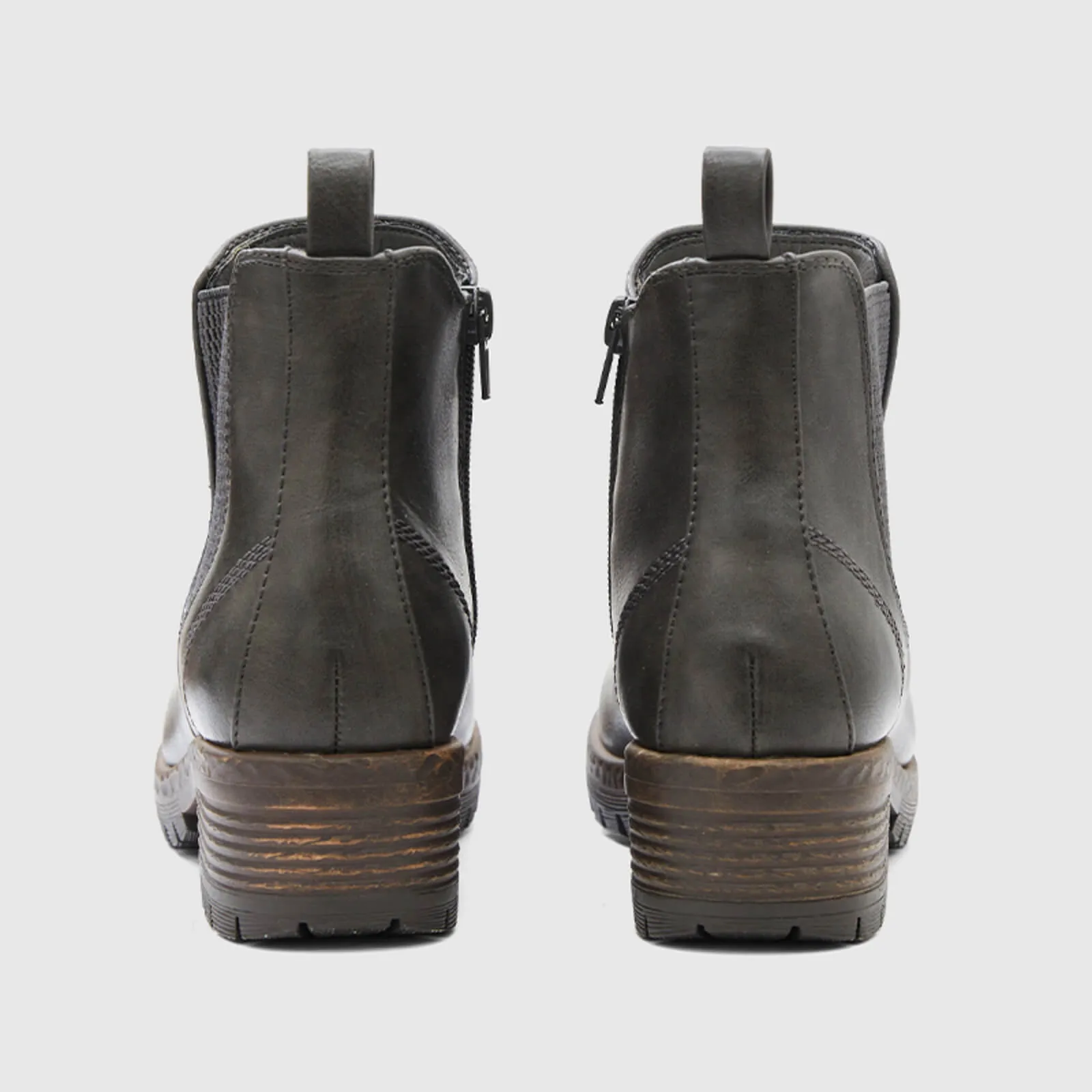 Low Heel Vintage Style Chelsea Ankle Booties