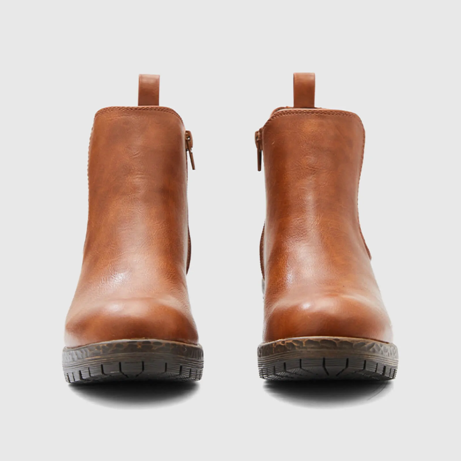 Low Heel Vintage Style Chelsea Ankle Booties