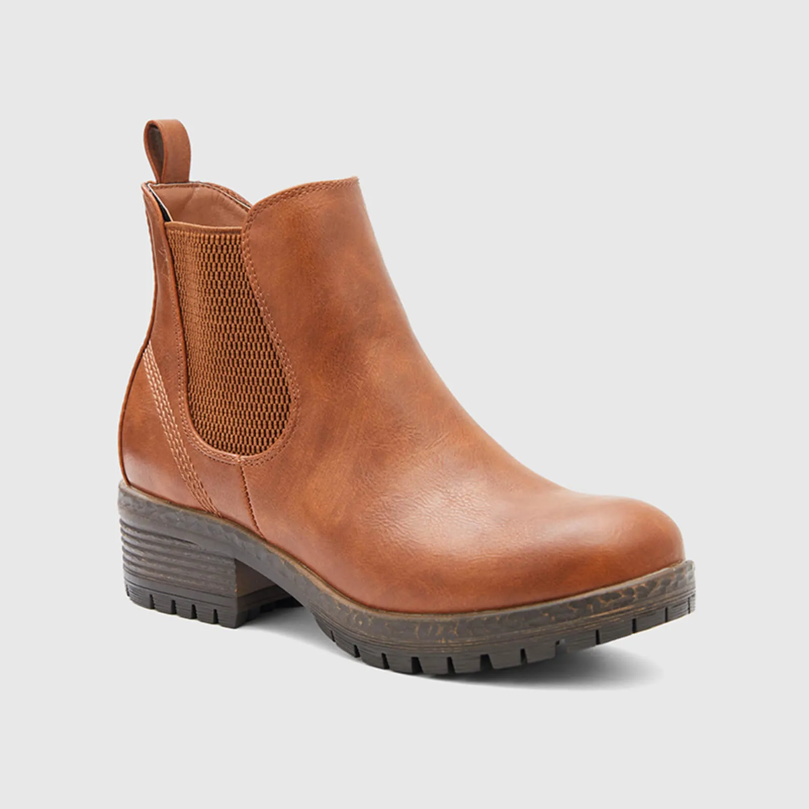 Low Heel Vintage Style Chelsea Ankle Booties