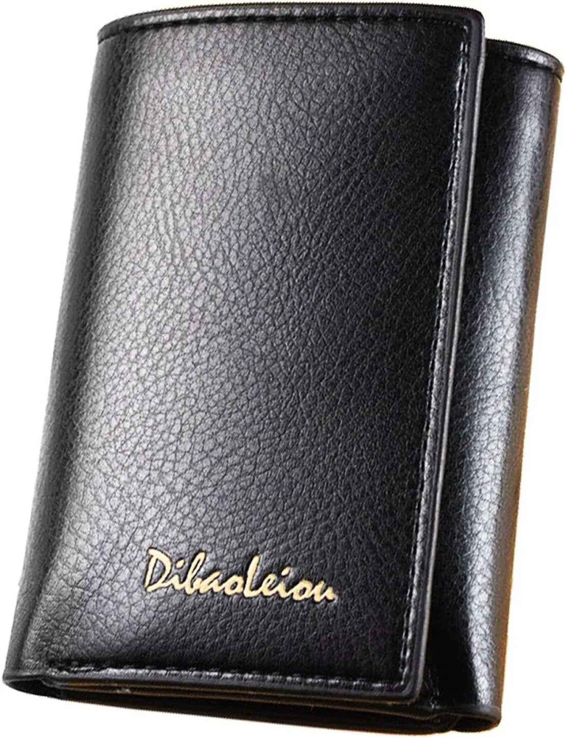 Men Women Wallet Trifold Soft Leather 4 Card Holder 2 Money Pockets with Photo Window Mother Kids Girl Gift